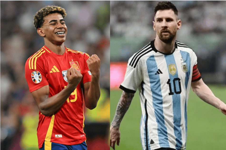 Lamine Yamal e Lionel Messi