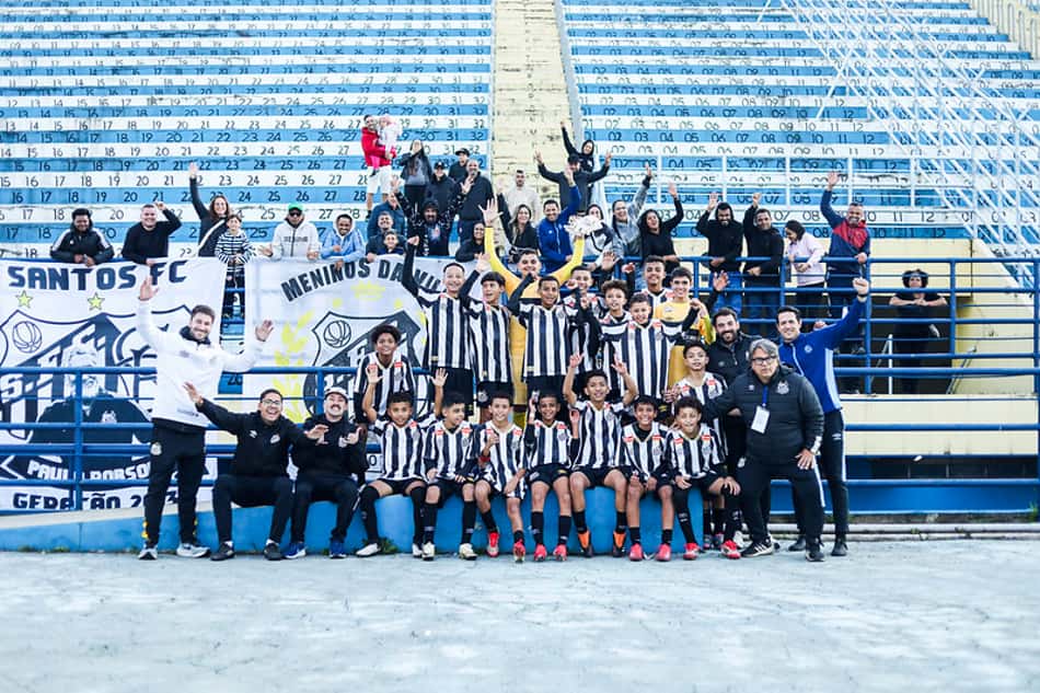 No sub-12, o Santos goleou o Santo André por 5 a 0 no último domingo (15), pelo Campeonato Paulista. (Foto: Reinaldo Campos/ Santos FC)