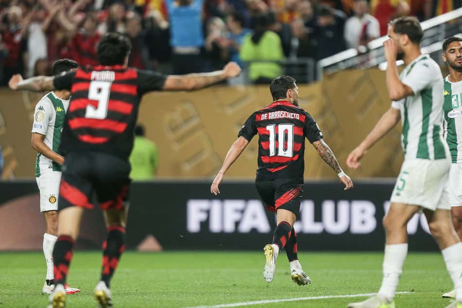 Arrascaeta comemora gol contra o Espérance no Mundial de Clubes (Foto: Gilvan de Souza/Flamengo)
