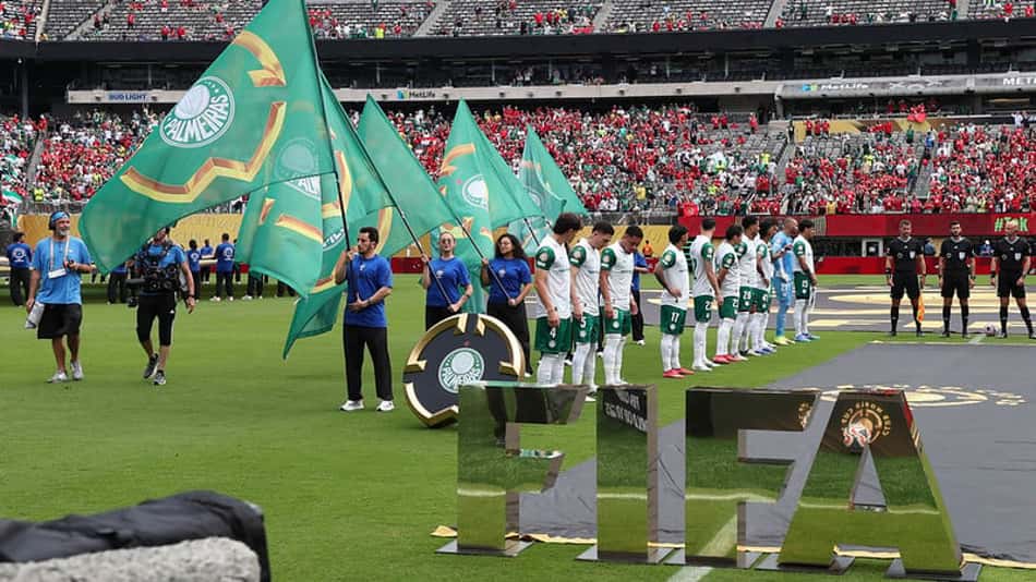Jogo do Palmeiras é interrompido por causa de alerta de tempestade nos Estados Unidos. (Foto: Cesar Greco/Palmeiras)