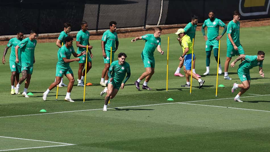 Elenco do Palmeiras treina na Universidade da Carolina do Norte durante o Mundial de Clubes da Fifa. (Foto: Cesar Greco/Palmeiras)