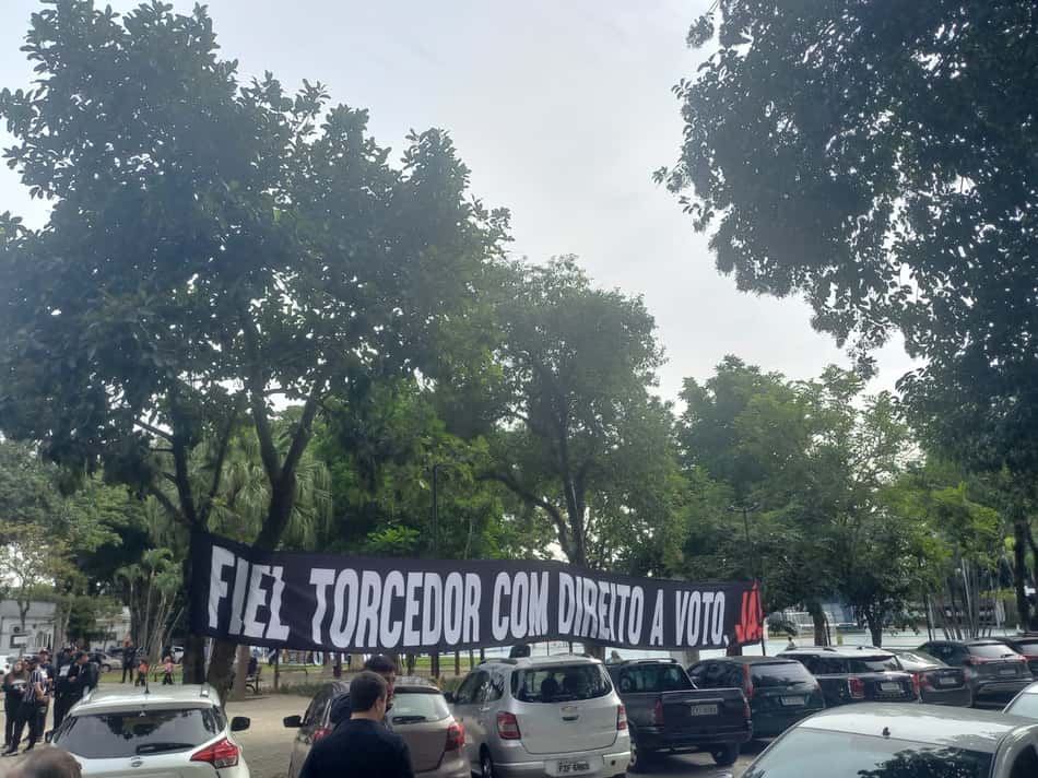 Protesto da torcida do Corinthians