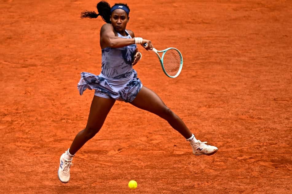 A americana Coco Gauff na final de Roland Garros contra a bielorrussa Aryna Sabalenka (Foto: Alain JOCARD / AFP)