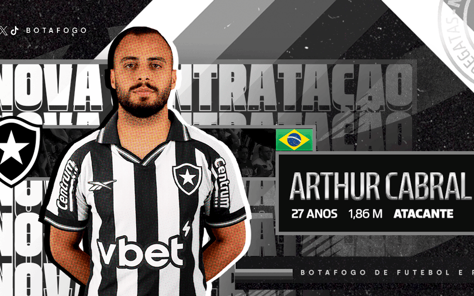 Botafogo anuncia a contratação do atacante Arthur Cabral