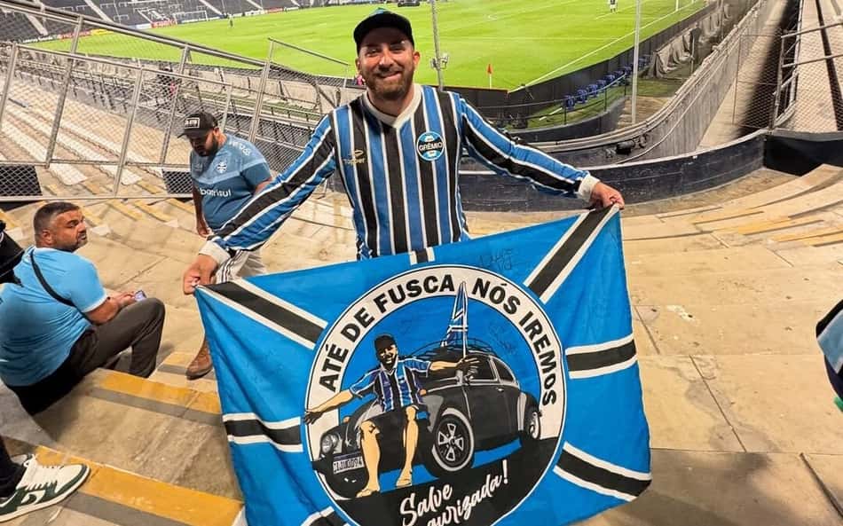 Guilherme Martin no jogo do Grêmio contra o Atlético Grau, em Lima, no Peru. (Foto: Reprodução/Instagram)