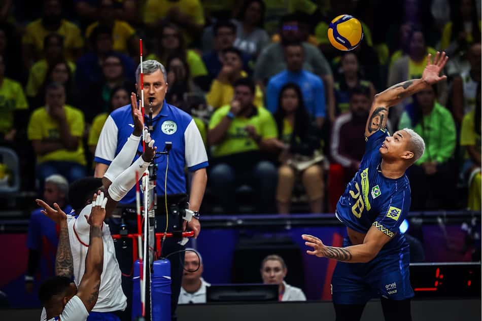 Brasil x Cuba, pela VNL masculina, no Maracanãzinho (foto: VNL)