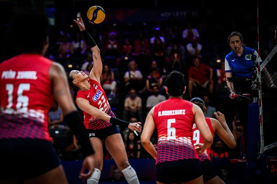 Brasil x República Dominicana, pela VNL feminina 2025 (foto: volleyballworld)
