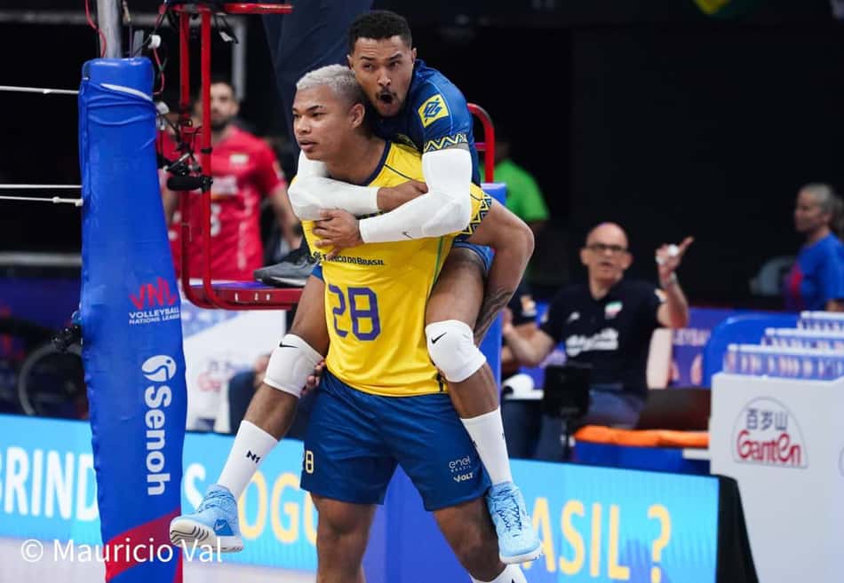 Brasil x Irã, pela VNL masculina (foto: CBV)