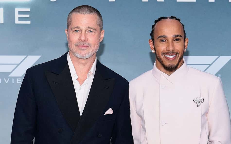 Pilotos da F1 e Brad Pitt participam de estreia de filme em Nova York