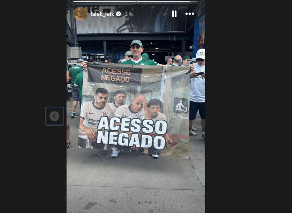 Provocação de Pai do Piquerez, do Palmeiras, ao Corinthians (Foto: Reprodução redes sociais)