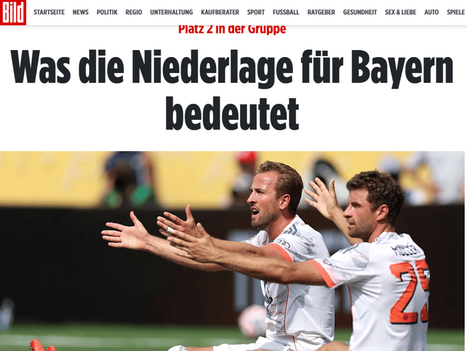 Bild é um dos jornais estrangeiros que destacou o confronto entre Flamengo e Bayern (Foto: Reprodução)