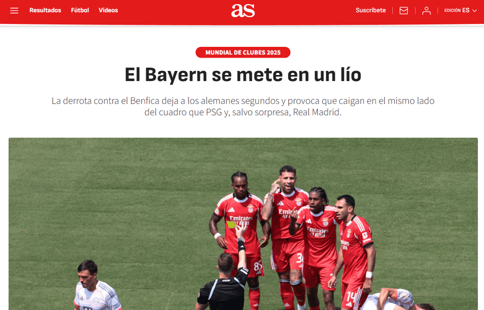 Jornal espanhol destaca trajeto dos alemães no Mundial (Foto: Reprodução)