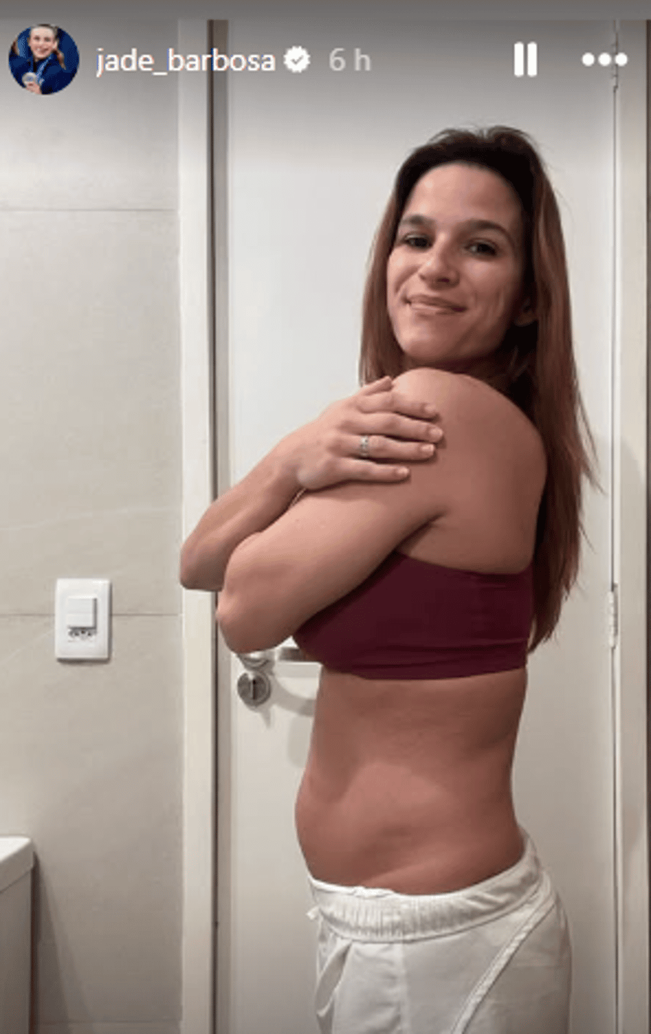 Jade Barbosa está grávida pela primeira vez