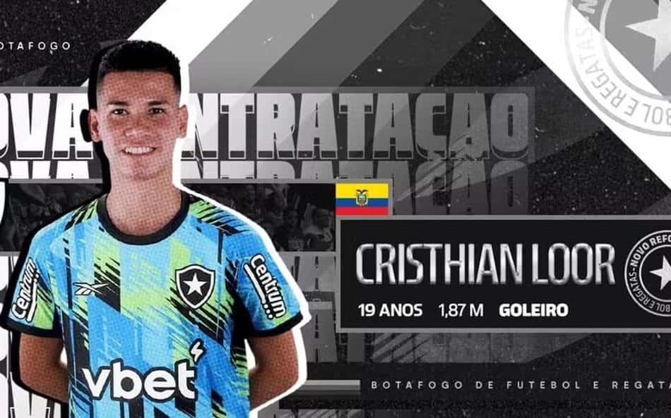 Botafogo anuncia a contratação do goleiro Cristhian Loor