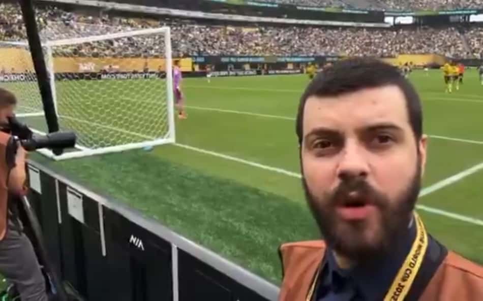 Cobertura de Diogo Defante em Fluminense x Borussia chama atenção