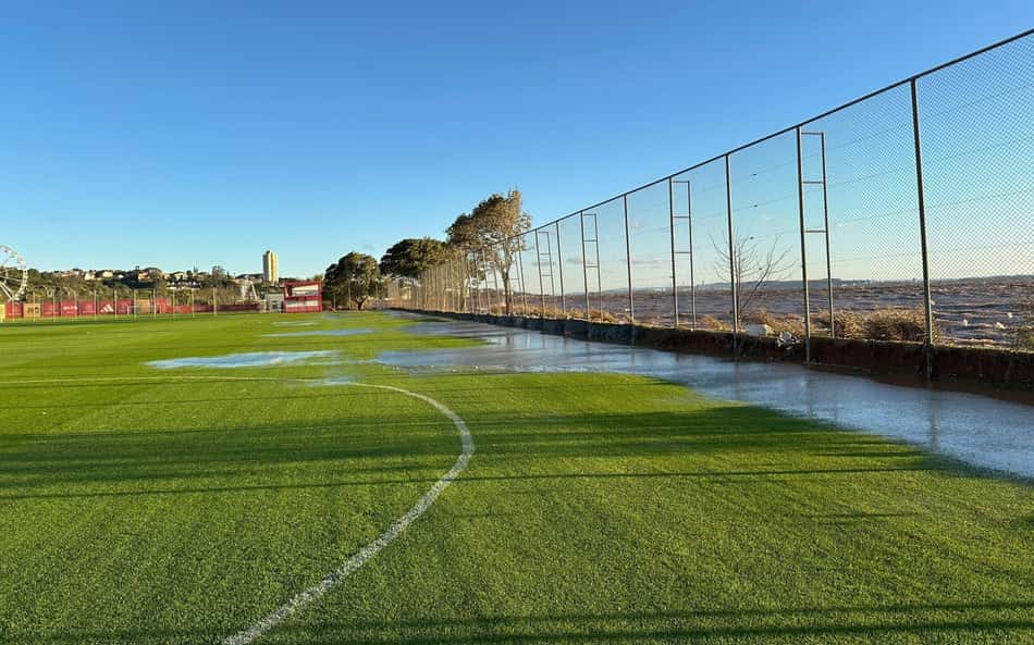 Chuvas param, mas Guaíba começa a inundar o CT do Internacional