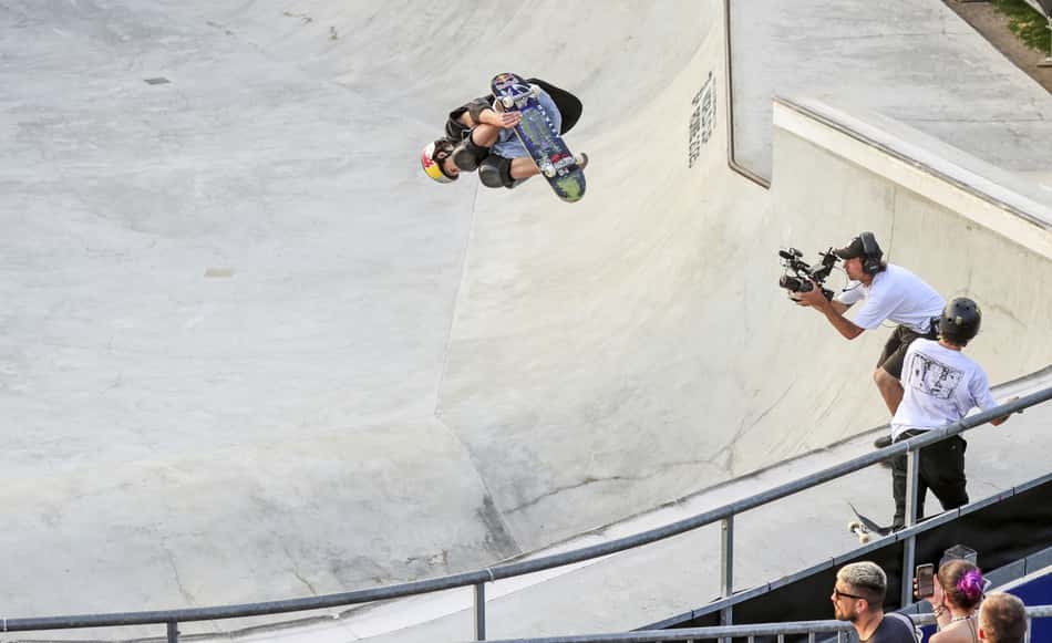 Gui Khury executou a manobra 900 em Roma (Julio Detefon / CBSk)