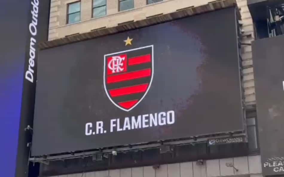 Mundial: Flamengo faz ação e exibe imagens do clube na Times Square
