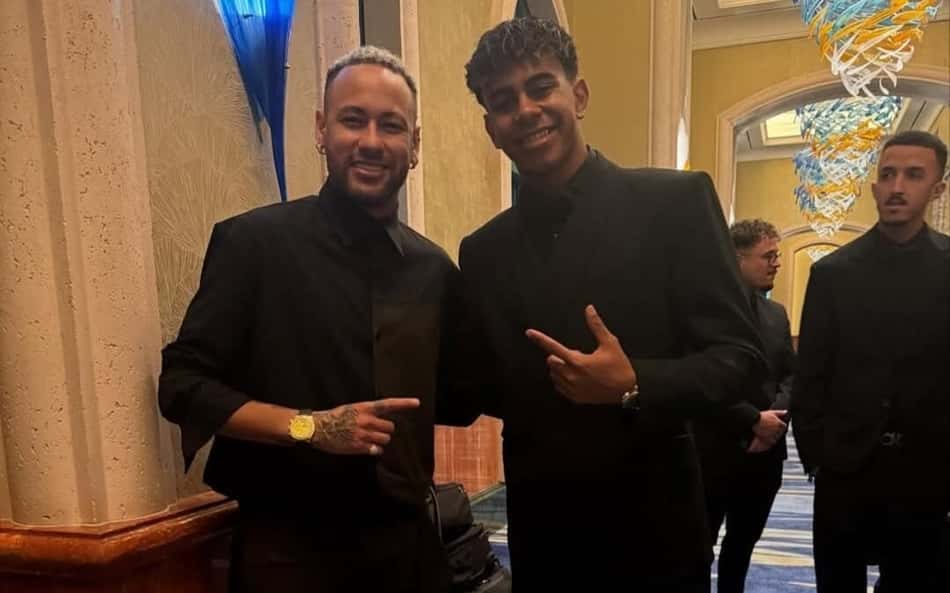 Story de Neymar com Lamine Yamal para a web: 'Que dupla!'