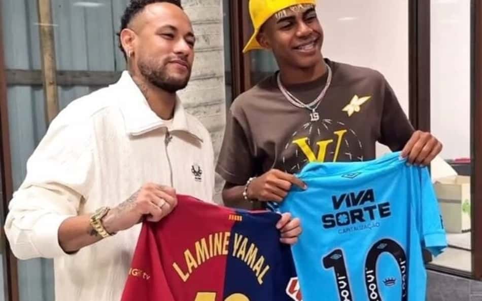 Santos destaca encontro entre Neymar e Lamine Yamal