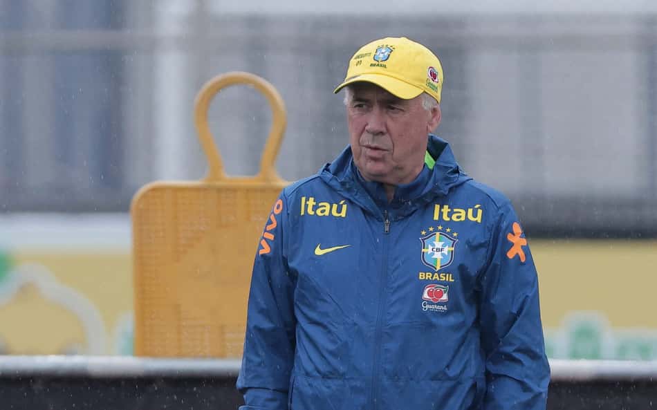 Ancelotti corta dupla do jogo da Seleção contra o Paraguai