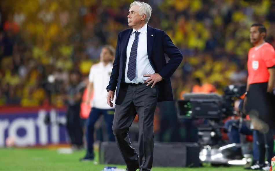 Ancelotti, durante estreia pela Seleção