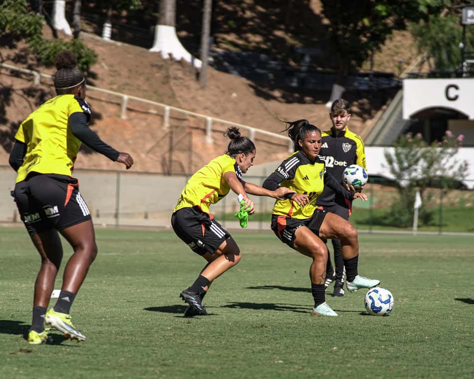 Preparação do Atlético-MG para enfrentar o Vitória. (Foto: Pedro Click / Atlético)