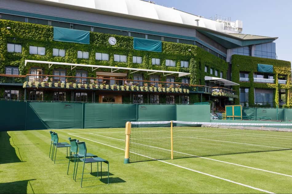 Outra quadra de Wimbledon pronta para o torneio