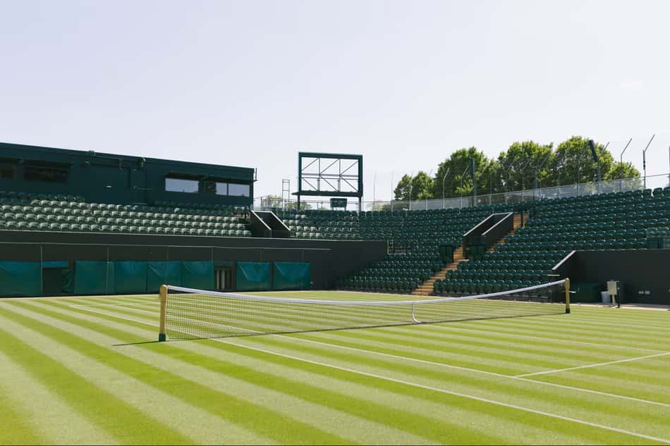 Outra quadra de Wimbledon pronta para o torneio que começa dia 30