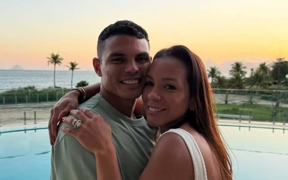 Belle, esposa de Thiago Silva, se emociona com trajetória ao lado do zagueiro do Fluminense