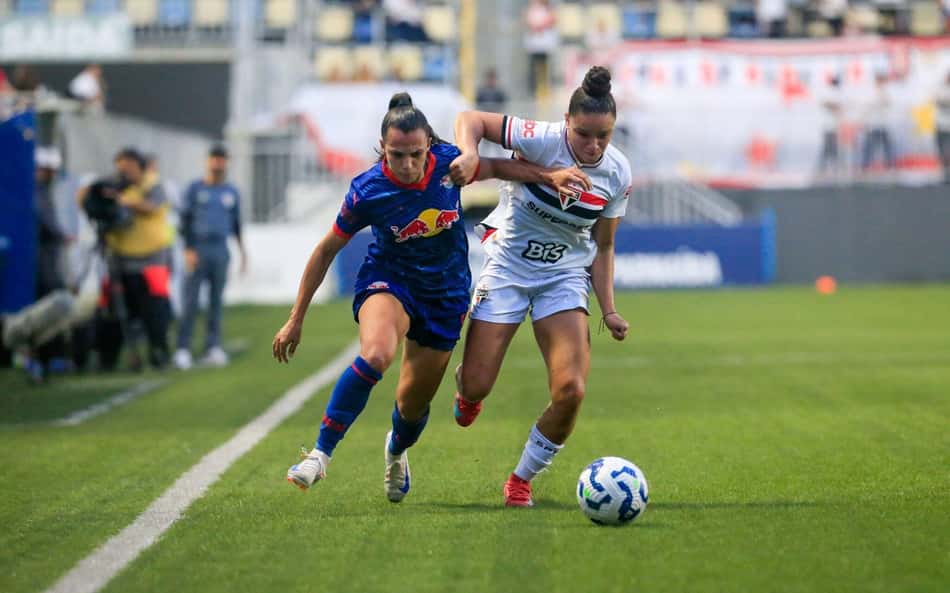 São Paulo vence Bragantino pelo Brasileirão feminino. (Foto: Fernando Roberto/Red Bull Bragantino.)