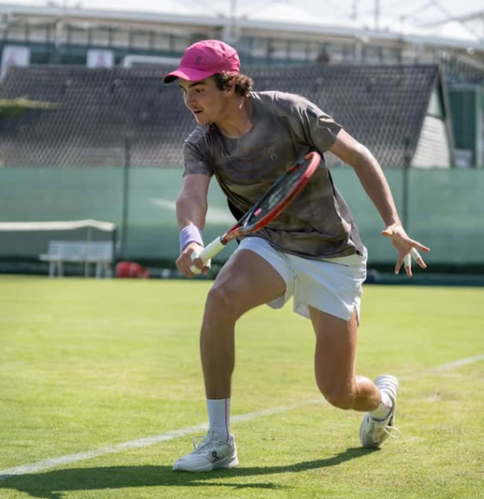 João Fonseca em treino em Halle (Foto: breakpoint_images)