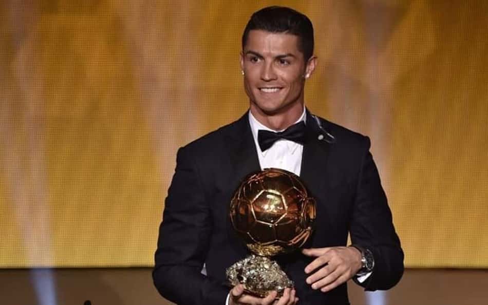 Em 2014, Cristiano Ronaldo ganhou pela 3ª vez a Bola de Ouro como melhor do mundo