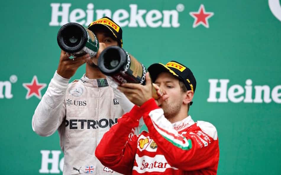 Lewis Hamilton (Mercedes) e Sebastian Vettel (Ferrari) - GP do Canadá