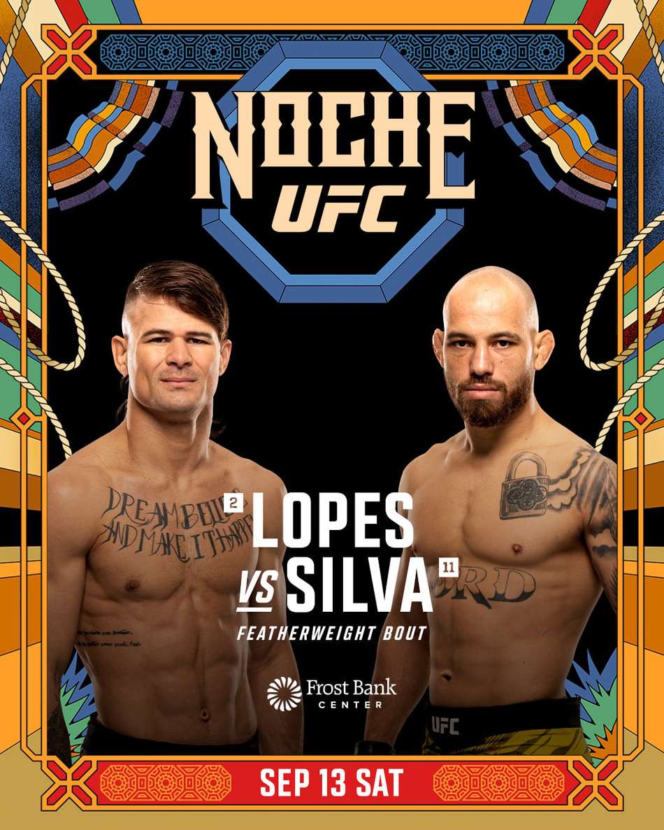 UFC Noche terá Silva e Lopes na luta principal (Foto: Divulgação/UFC)