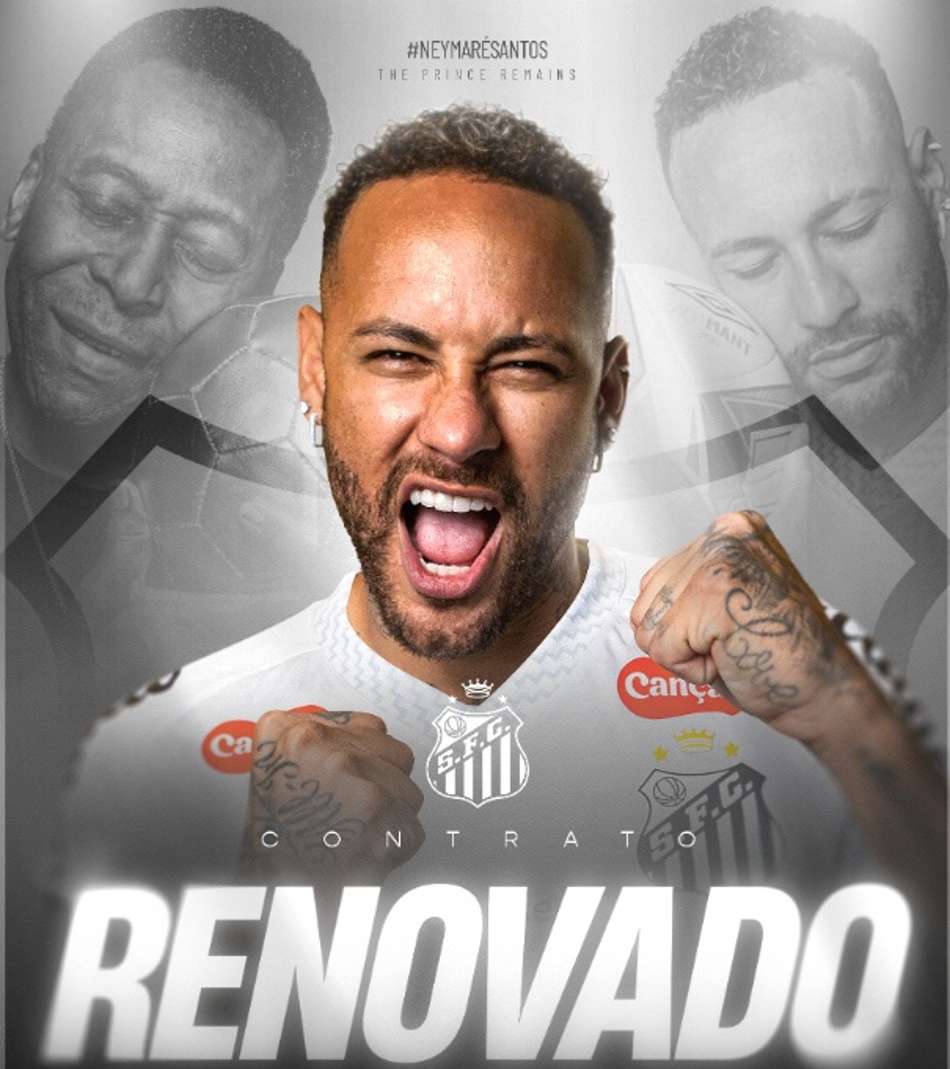 Neymar renova contrato com o Santos até o final do ano: 'Aqui posso ser eu mesmo' (Foto: Divulgação/ Santos FC)