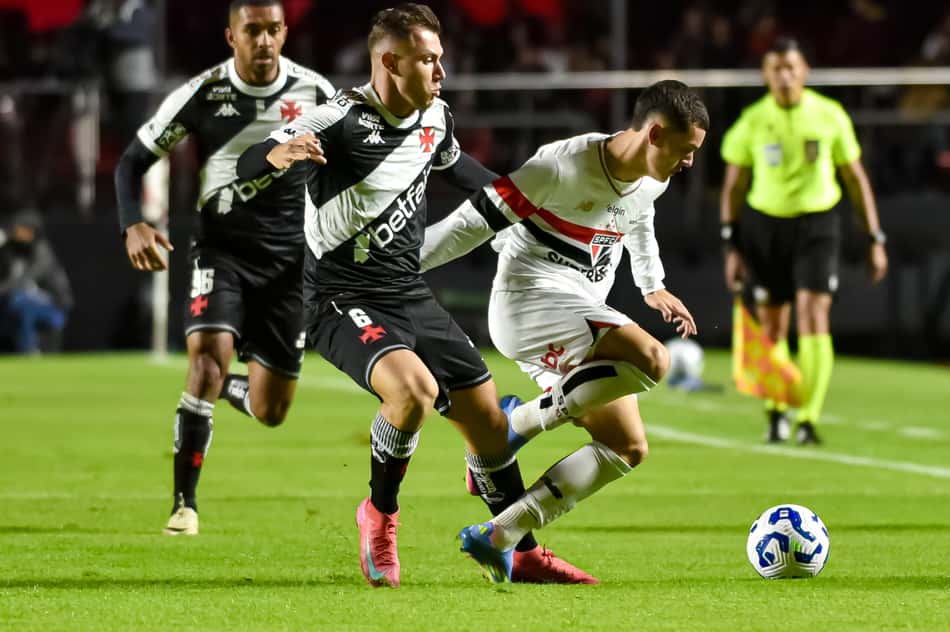 Lucca, do São Paulo, durante partida contra o Vasco, no Morumbis