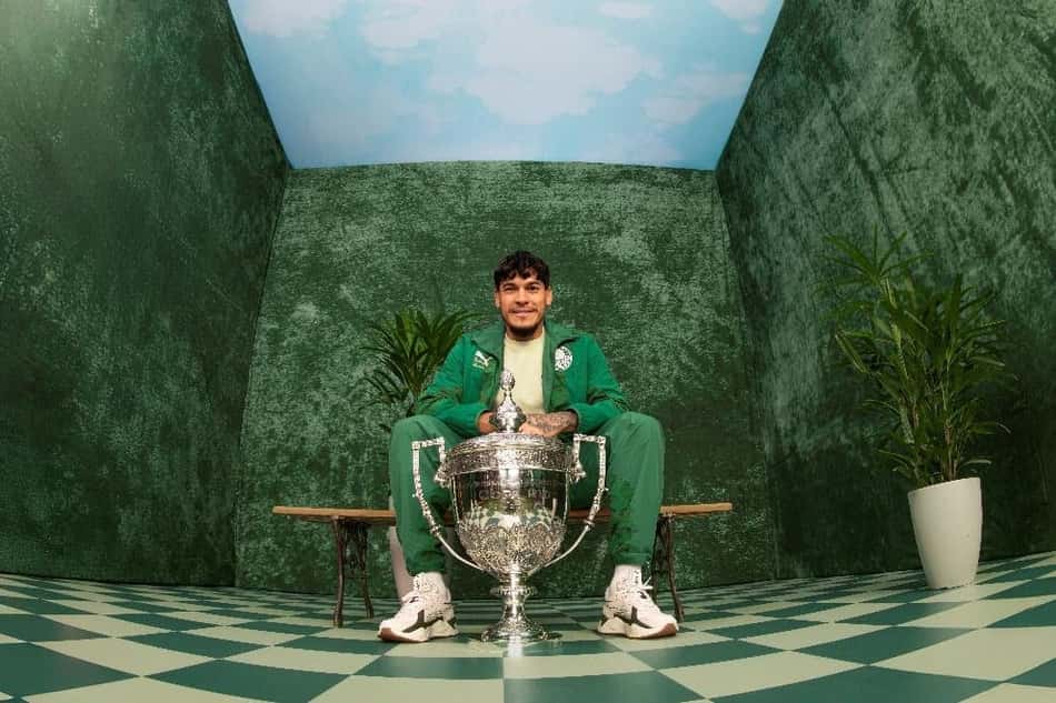 A loja contará com a exposição do troféu do Mundial de 1951 (Foto: Divulgação/ Palmeiras)