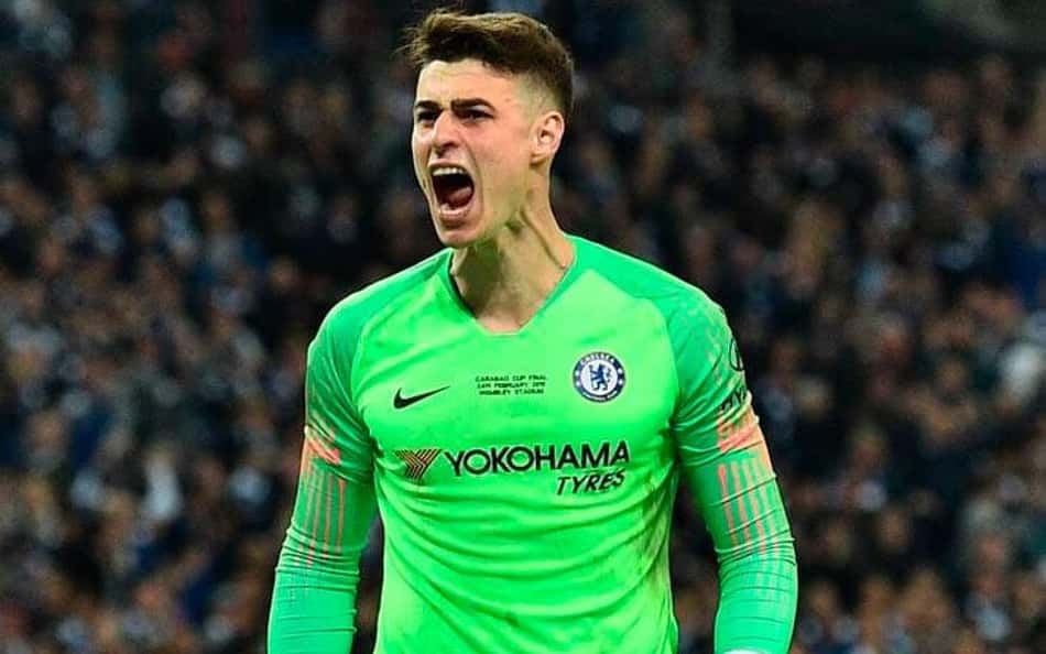 Kepa em ação pelo Chelsea (Foto: Glyn Kirk/AFP)