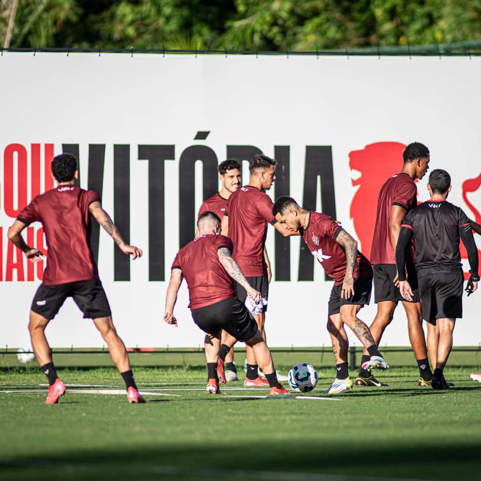 Treino do Vitória no Barradão (Foto: Victor Ferreira / EC Vitória)