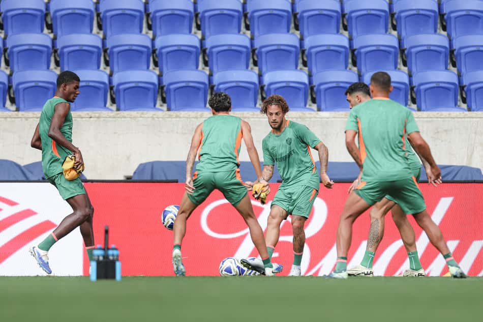 Jogadores do Fluminense no treino do dia 07/07, em Nova Jersey