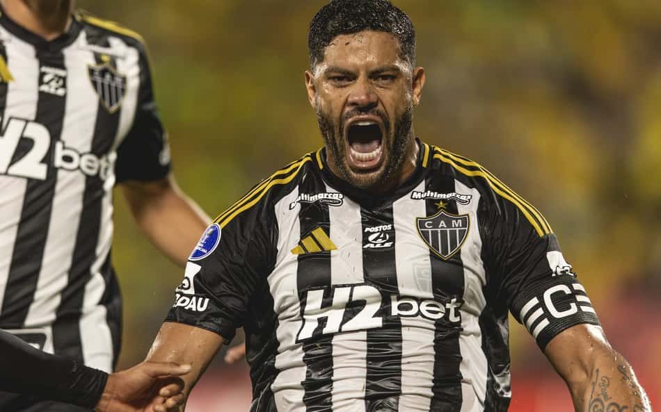 Hulk comemorando gol em jogo do Atlético-MG (Foto: Pedro Souza / Atlético)