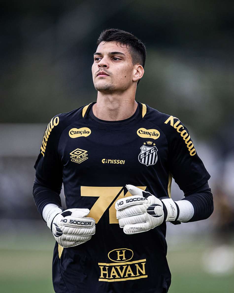 O goleiro Gabriel Brazão acumula 31 jogos nesta temporada pelo Santos. (Foto: Raul Baretta/ Santos FC)