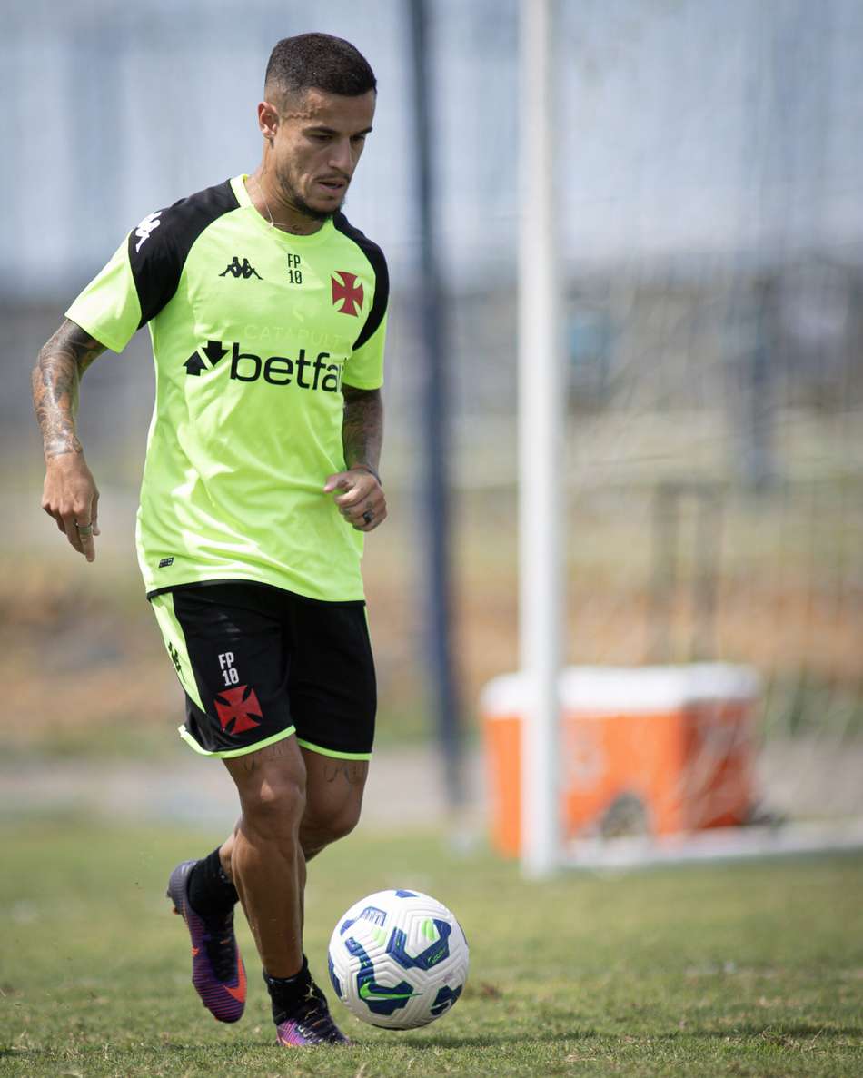 Philippe Coutinho em treino do Vasco