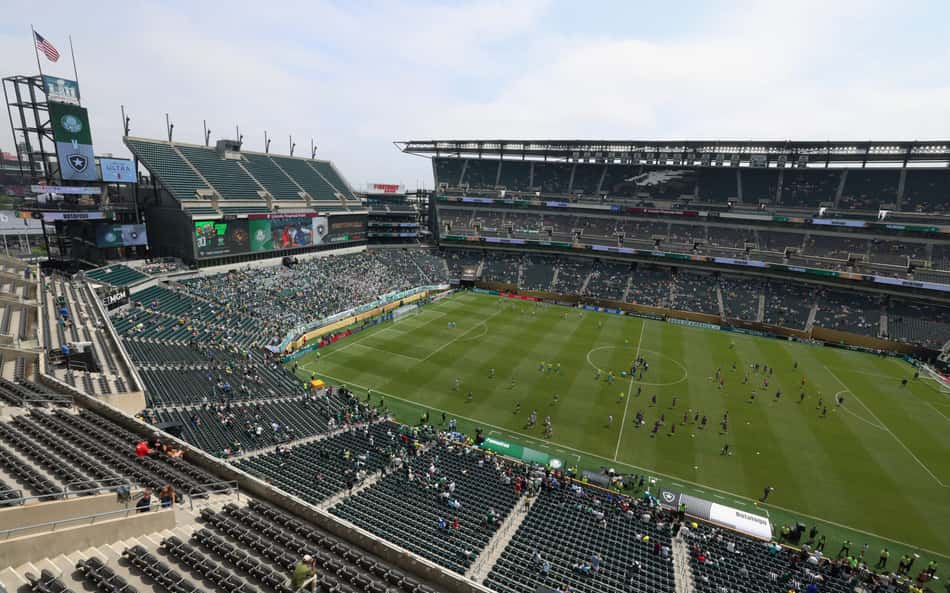 Estádio Lincoln Financial Field antes de Palmeiras x Botafogo (Foto: CHARLY TRIBALLEAU / AFP