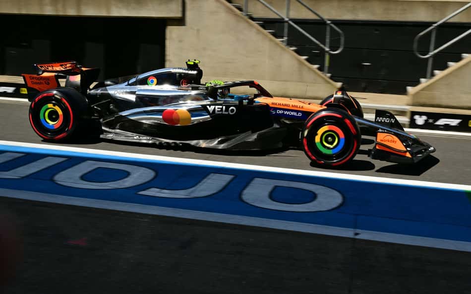 F1: Norris supera Ferrari e lidera TL2 do Grande Prêmio da Inglaterra