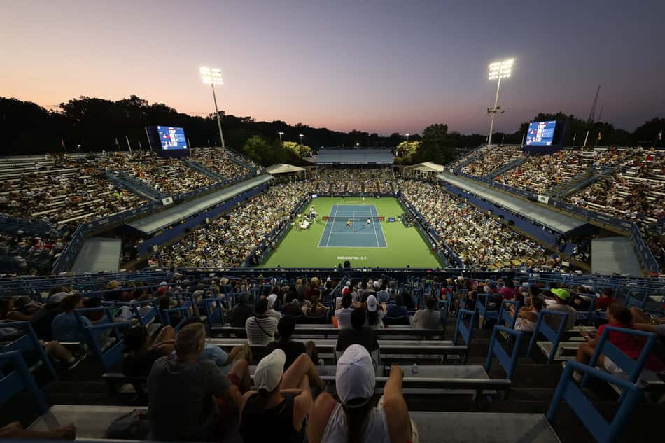 A quadra central do ATP 500 de Washington (Foto: Scott Taetsch / GETTY IMAGES NORTH AMERICA / Getty Images via AFP)