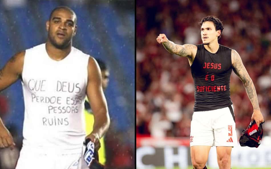 Inspiração em Adriano? Torcedores veem semelhança na comemoração de Pedro com a do Imperador