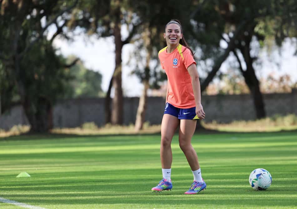 Fátima Dutra durante treino pré-jogo Paraguai x Brasil pela Copa América Feminina. (Foto: Lívia Villas Boas / CBF)
