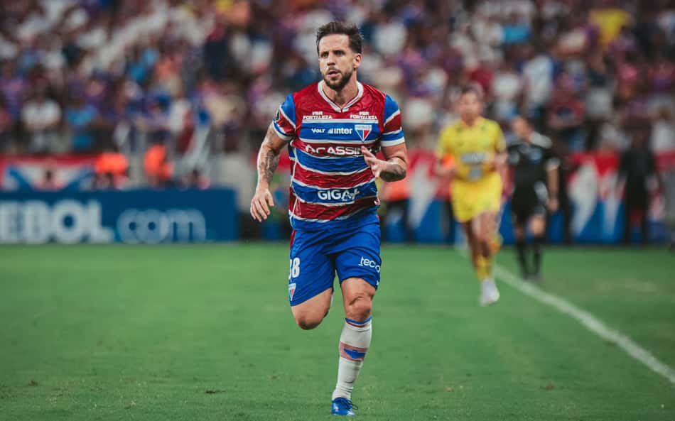 Partida entre Fortaleza e Atlético Bucaramanga, pela Copa Libertadores (Foto: Mateus Lotif/Fortaleza EC)